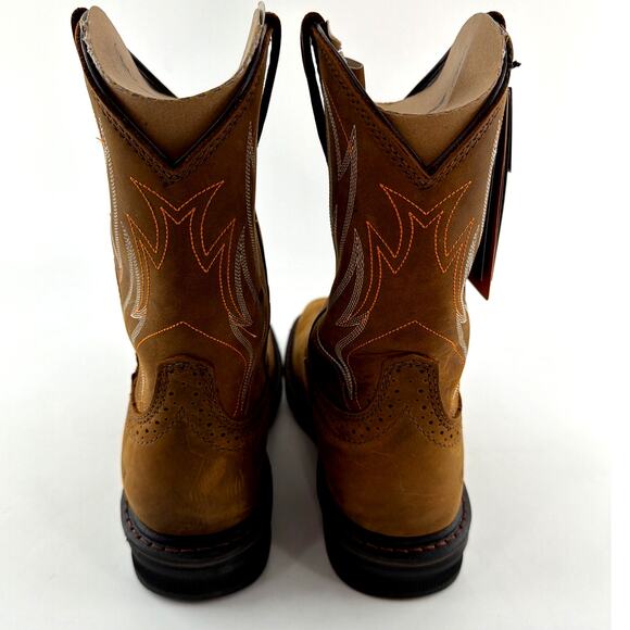 Ariat Men's Distressed Brown Sierra Shock Shield Waterproof Work Boots Size 10D - Picture 8 of 13